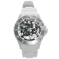 Mindset Neuroscience Thoughts Round Plastic Sport Watch (L)