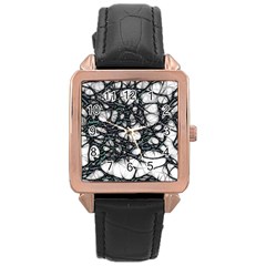 Mindset Neuroscience Thoughts Rose Gold Leather Watch 