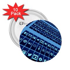 Mobile Phone Smartphone App 2 25  Buttons (10 Pack)  by Sapixe