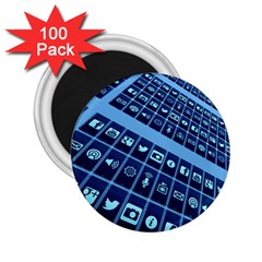 Mobile Phone Smartphone App 2 25  Magnets (100 Pack)  by Sapixe