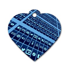 Mobile Phone Smartphone App Dog Tag Heart (one Side) by Sapixe