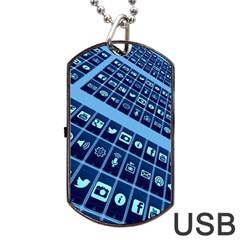 Mobile Phone Smartphone App Dog Tag Usb Flash (one Side) by Sapixe