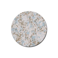 Background Texture Motive Paper Rubber Coaster (round)  by Sapixe