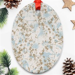 Background Texture Motive Paper Oval Ornament (two Sides) by Sapixe