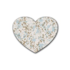 Background Texture Motive Paper Rubber Coaster (heart)  by Sapixe