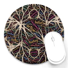 Mental Human Experience Mindset Round Mousepads by Sapixe