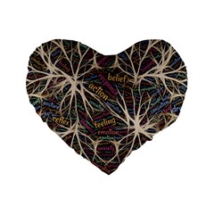 Mental Human Experience Mindset Standard 16  Premium Heart Shape Cushions by Sapixe