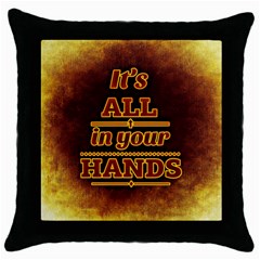 Motivation Live Courage Enjoy Life Throw Pillow Case (black) by Sapixe