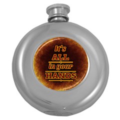 Motivation Live Courage Enjoy Life Round Hip Flask (5 Oz) by Sapixe