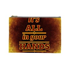 Motivation Live Courage Enjoy Life Cosmetic Bag (large)  by Sapixe