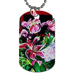 Lilac And Lillies 3 Dog Tag (two Sides) by bestdesignintheworld