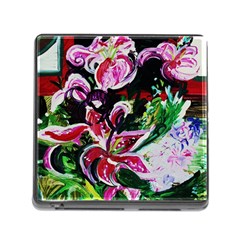 Lilac And Lillies 3 Memory Card Reader (square) by bestdesignintheworld