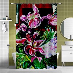 Lilac And Lillies 3 Shower Curtain 48  X 72  (small)  by bestdesignintheworld