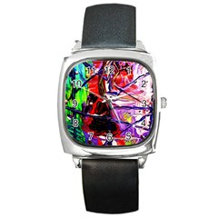 Depression 6 Square Metal Watch by bestdesignintheworld