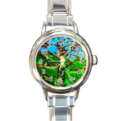 Coral Tree 2 Round Italian Charm Watch by bestdesignintheworld