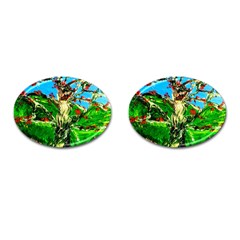 Coral Tree 2 Cufflinks (oval) by bestdesignintheworld