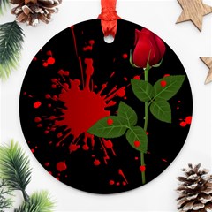 Background Texture Stain Ornament (Round)