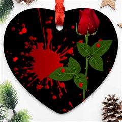 Background Texture Stain Ornament (Heart)