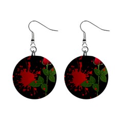 Background Texture Stain Mini Button Earrings