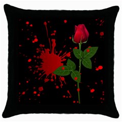 Background Texture Stain Throw Pillow Case (Black)