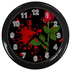 Background Texture Stain Wall Clocks (Black)