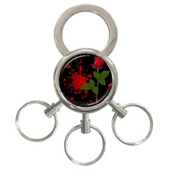 Background Texture Stain 3-Ring Key Chains