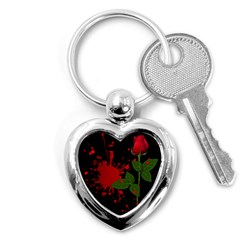 Background Texture Stain Key Chains (Heart) 