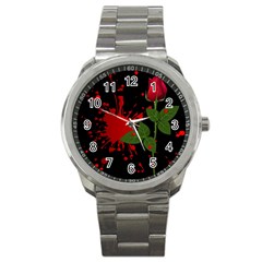 Background Texture Stain Sport Metal Watch