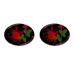 Background Texture Stain Cufflinks (Oval)