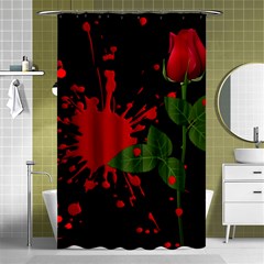 Background Texture Stain Shower Curtain 48  x 72  (Small) 