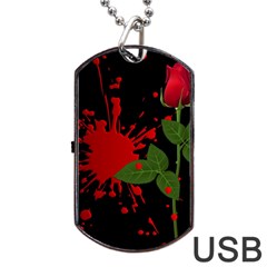 Background Texture Stain Dog Tag USB Flash (One Side)