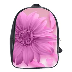 Flower Design Romantic School Bag (large) by Sapixe