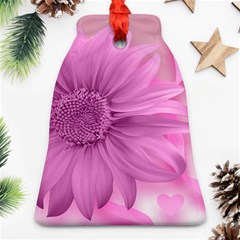 Flower Design Romantic Bell Ornament (two Sides) by Sapixe