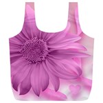 Flower Design Romantic Full Print Recycle Bags (L)  Front