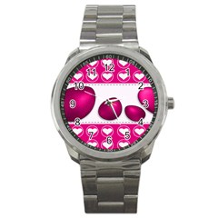 Love Celebration Easter Hearts Sport Metal Watch by Sapixe