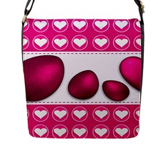 Love Celebration Easter Hearts Flap Messenger Bag (l)  by Sapixe