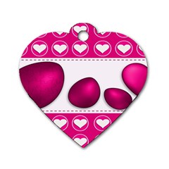 Love Celebration Easter Hearts Dog Tag Heart (two Sides) by Sapixe