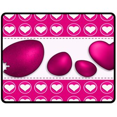 Love Celebration Easter Hearts Fleece Blanket (medium)  by Sapixe