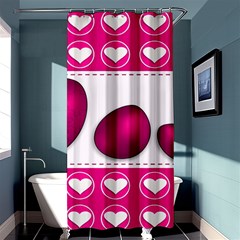 Love Celebration Easter Hearts Shower Curtain 36  X 72  (stall)  by Sapixe