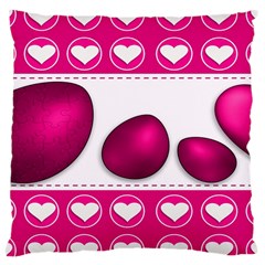 Love Celebration Easter Hearts Large Cushion Case (two Sides) by Sapixe