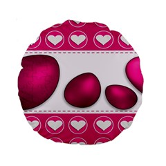 Love Celebration Easter Hearts Standard 15  Premium Round Cushions by Sapixe