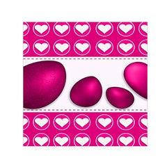 Love Celebration Easter Hearts Small Satin Scarf (square) by Sapixe