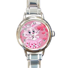 Love Celebration Gift Romantic Round Italian Charm Watch by Sapixe