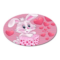 Love Celebration Gift Romantic Oval Magnet by Sapixe