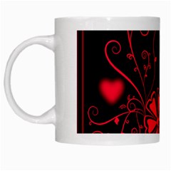 Background Hearts Ornament Romantic White Mugs by Sapixe