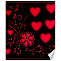 Background Hearts Ornament Romantic Canvas 20  X 24   by Sapixe