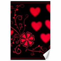 Background Hearts Ornament Romantic Canvas 20  X 30   by Sapixe