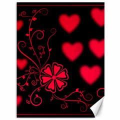 Background Hearts Ornament Romantic Canvas 36  X 48   by Sapixe