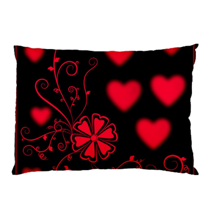 Background Hearts Ornament Romantic Pillow Case