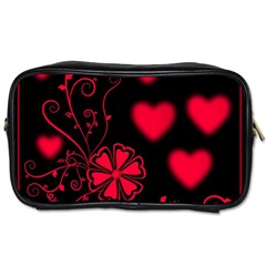 Background Hearts Ornament Romantic Toiletries Bags 2-side by Sapixe